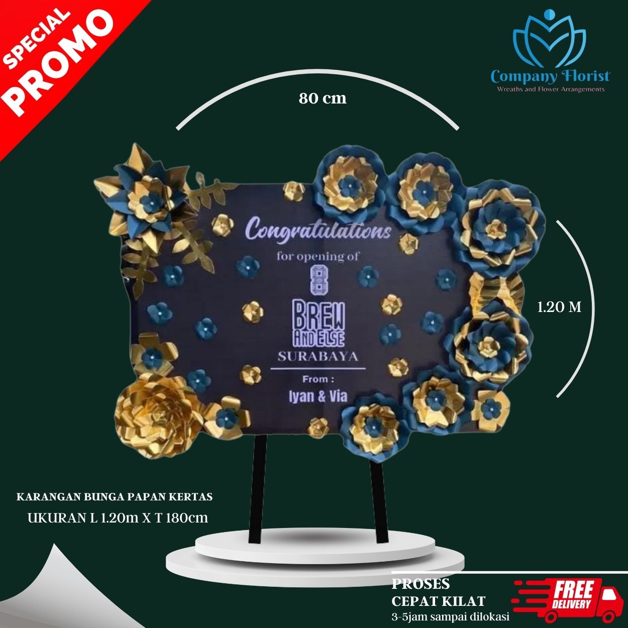 Papan Bunga Kertas Bekasi Timur – Company Florist